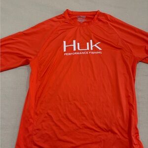 Huk Men's Orange Shirt
